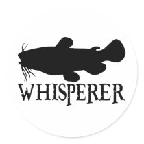 CATFISHING ROUND STICKERS