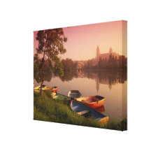 Cathedral and River Tormes, Salamanca, Castile Stretched Canvas Print