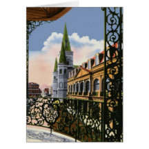 Cathedral From Balcony Christmas Greeting Cards