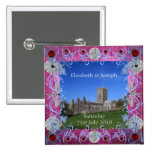 Cathedral Rubies Art Deco Save the Date Pin