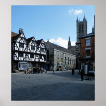 Cathedral Square, Lincoln, England UK. Poster