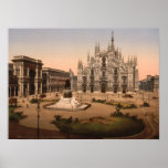 Cathédrale de Milan et Piazza, Lombardie, Italie Posters