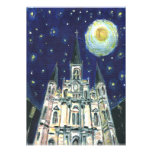 Cathédrale de nuit étoilée carton d'invitation
