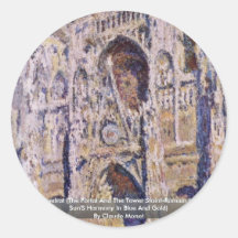 Cathédrale de Rouen par Claude Monet Autocollants