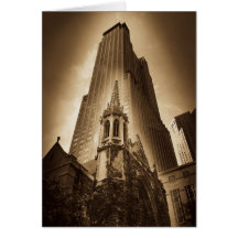 Cathédrale de ville cartes de vœux