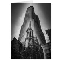 Cathédrale de ville cartes de vœux