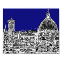 Cathédrale italienne bleue impressions photo