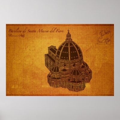 Cathedrals: Basilica di Santa Maria del Fiore Print by vladstudio
