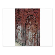 Catholic church ornate wooden doors post cards
