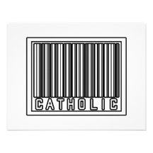 Catholique de code barres carton d'invitation