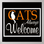 Cats Always Welcome Poster