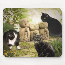 Cats and Angels Mouse Pads