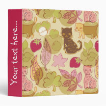 Cats and fruit 3 ring binders