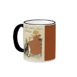 Cats and girl (French) coffee mug