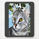 Cats and Nature "In Full Bloom" Digital Art Mousepads