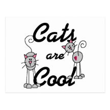 Cats Are Cool Tshirts and Gifts Postcard