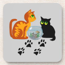 Cats At Play Beverage Coasters
