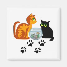 Cats At Play Fridge Magnets