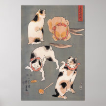 Cats at Play Poster