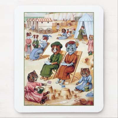 Cats at the Beach by Louis Wain by VintagePets