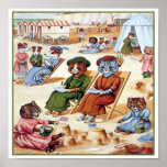 Cats at the Beach by Louis Wain