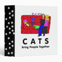 Cats Bring People Together Vinyl Binders