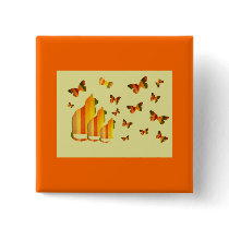 Cats & Butterflies Pinback Button