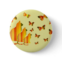 Cats & Butterflies Pinback Button