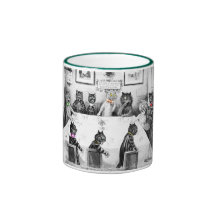 Cats Christmas Catastrophe by Louis Wain Coffee Mugs