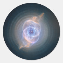Cat's Eye Nebula Hubble NASA Round Stickers
