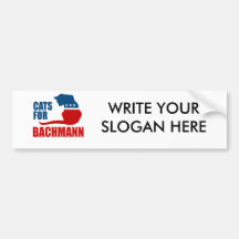CATS FOR MICHELE BACHMANN BUMPER STICKERS