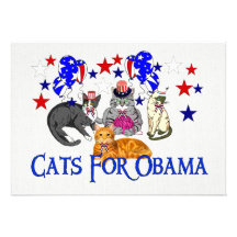 CATS FOR OBAMA INVITATIONS