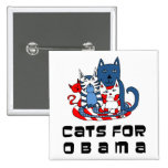 Cats For Obama Pinback Buttons