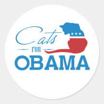 CATS FOR OBAMA - -.png Sticker