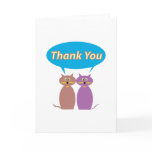 Cats, friends forever: Thank you Greeting Card