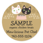 cats homemade pet food chef package stickers