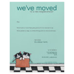 Cats in a Packing Box | We've Moved Announcement letterhead