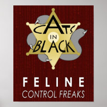 Cats In Black Poster Design 3