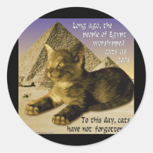 Cats in Egypt Round Sticker