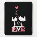 Cats in Love Cute Kitty Valentine mousepads