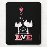 Cats in Love Cute Kitty Valentine mousepads