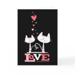 Cats in Love Cute Kitty Valentine (white inside) Greeting Card