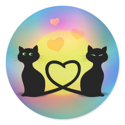 Cats In Love Stickers by Lidusik
