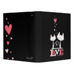 Cats in Love Valentine Themed 1" Binder