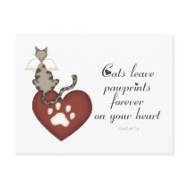 Cats Leave Pawprints On Your Heart Post Card