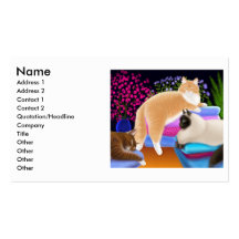 Cats Love Fresh Laundry Profile Card Business Cards