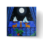 Cats Magical Night Nite Magic Pinback Buttons