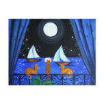 Cats Magical Night Nite Magic Postcard