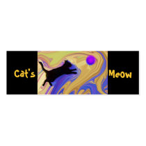 Cat's Meow bookmark Business Card Templates