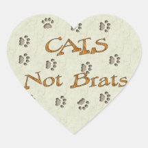 Cats Not Brats Sticker